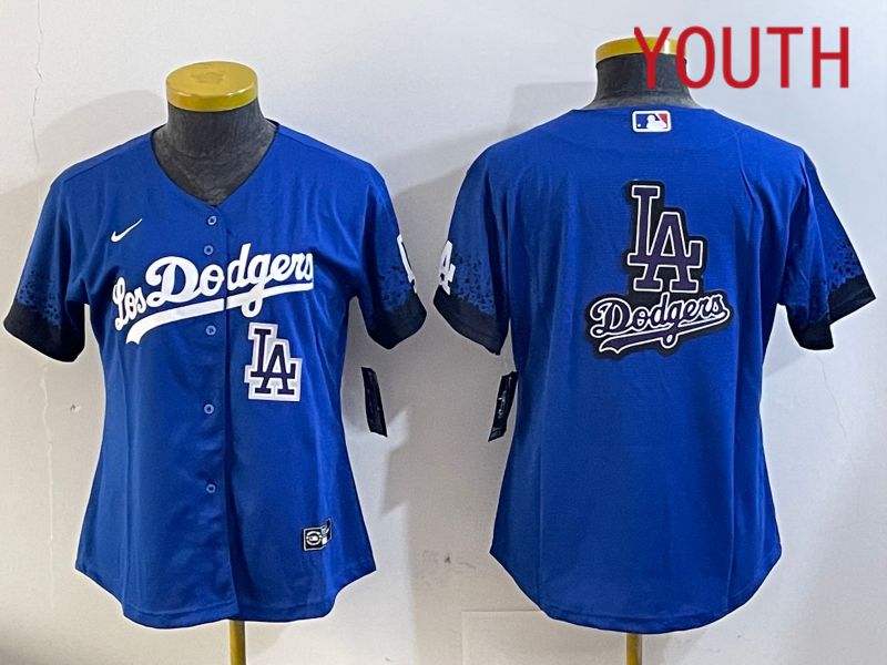 Youth Los Angeles Dodgers blank 2024 blue jersey 202411256